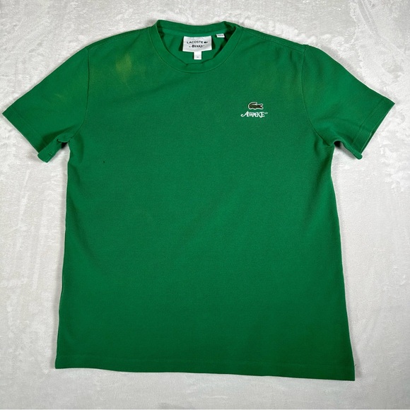 Awake NY Other - Awake NY Lacoste Men Casual T-Shirt Crew Neck Short Sleeve Embroidered Green XS